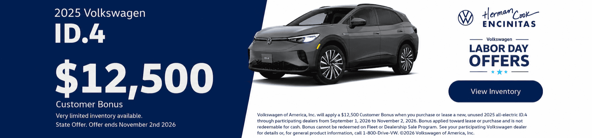 2025 ID.4 Customer Bonus