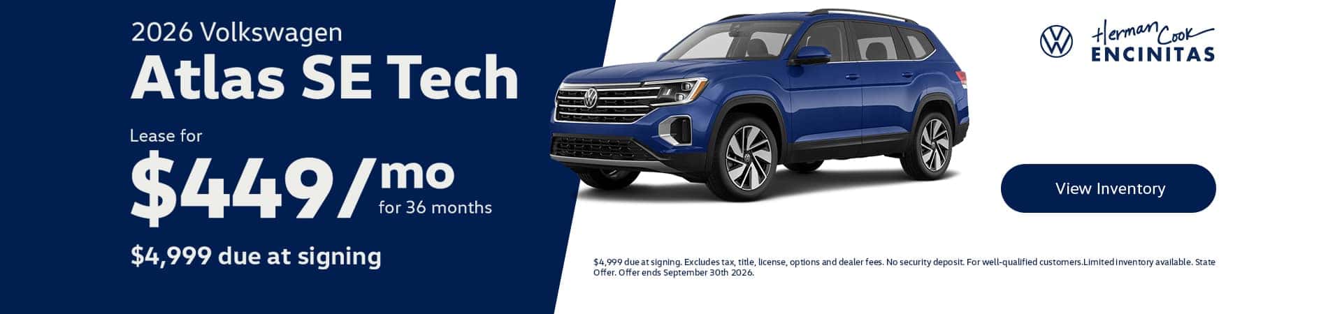 SEP2026_Slider_New_Volkswagen_Atlas_2026_Offer_Lease_1920x450_R1_11-02-2026