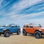 Blue and Orange Jeep Wrangler 2023