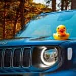 Blue shade 2023 Jeep Renegade with duck