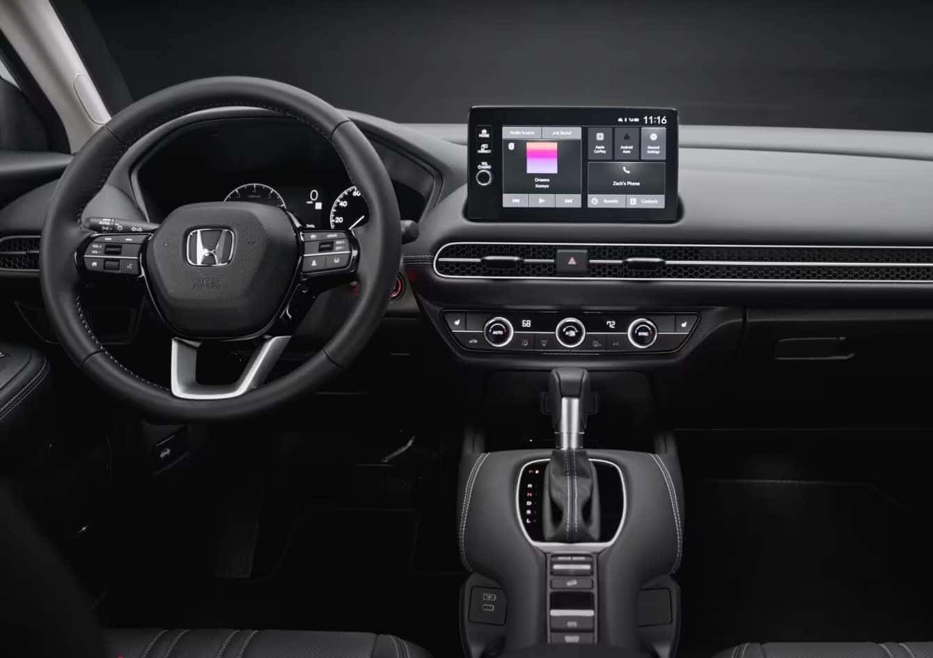 2026 Honda HR-V interior showcasing its infotainment touchscreen.