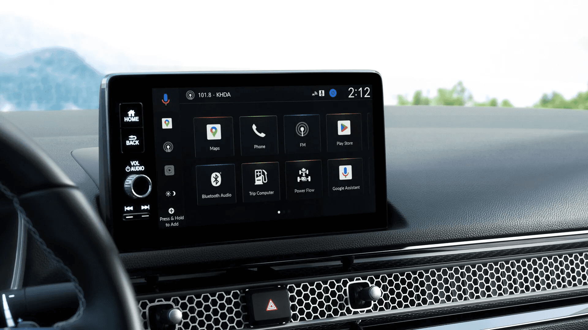2026 Honda Civic interior showcasing its infotainment touchscreen.