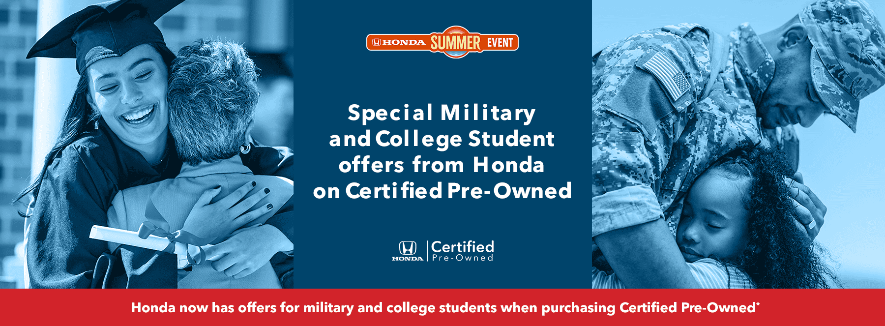 Special Military and College Student offers from Honda on Certified Pre-Owned