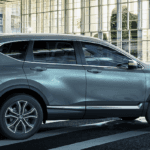 2020 Honda CR-V driving through a city at night