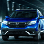 Blue 2020 Honda CR-V from the front