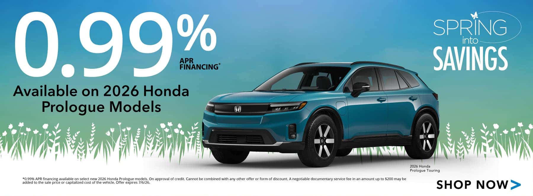 2026 Honda Prologue APR Offer