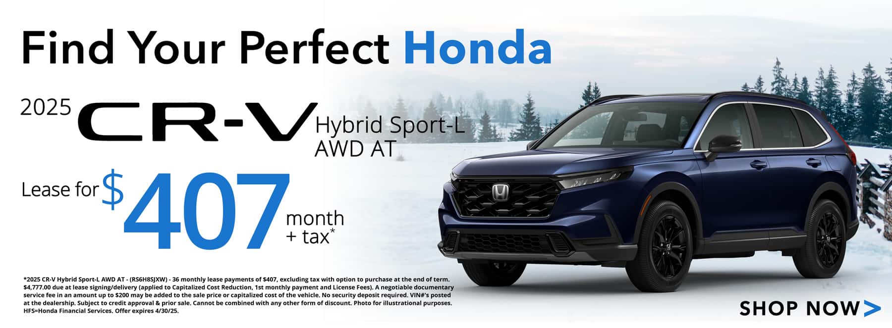 2025 Honda CR-V Hybrid Sport-L Lease