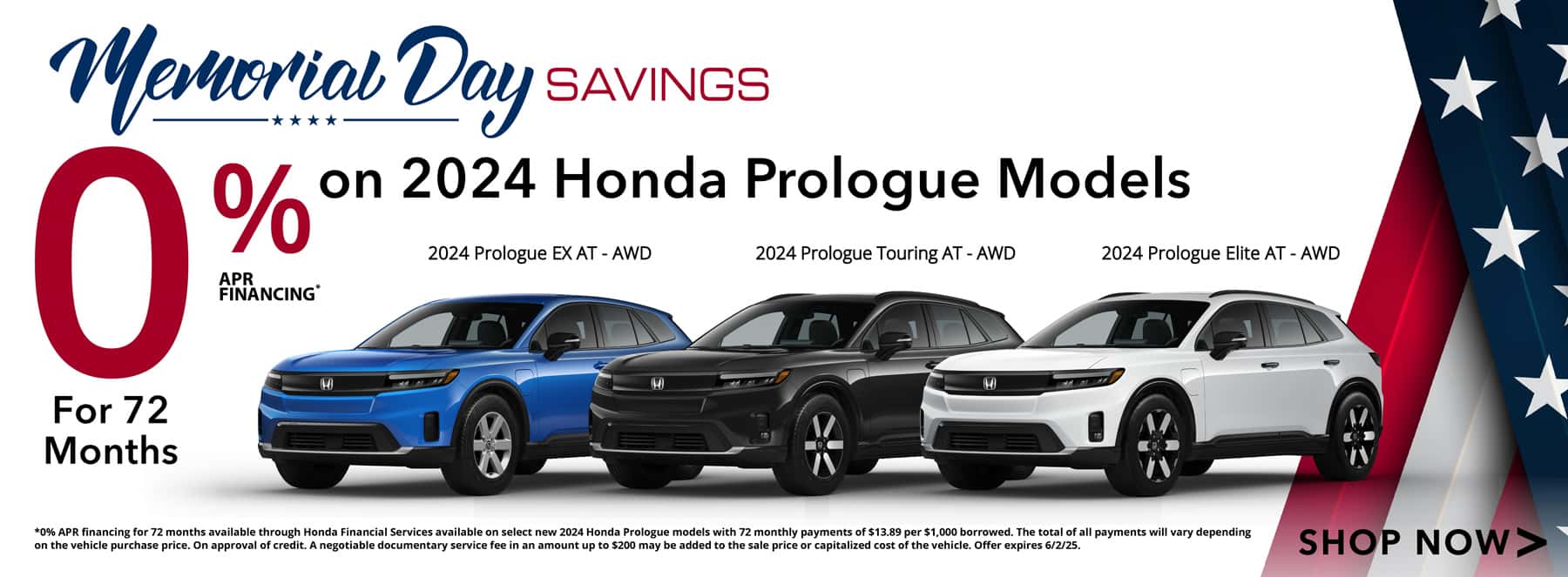 Prologue Zero Percent Memorial Day