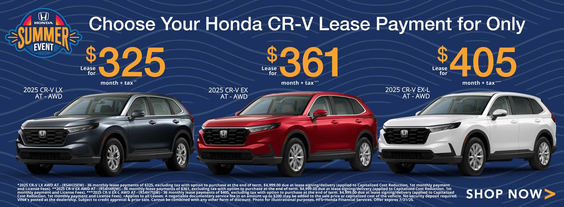 2025 CRV Leases
