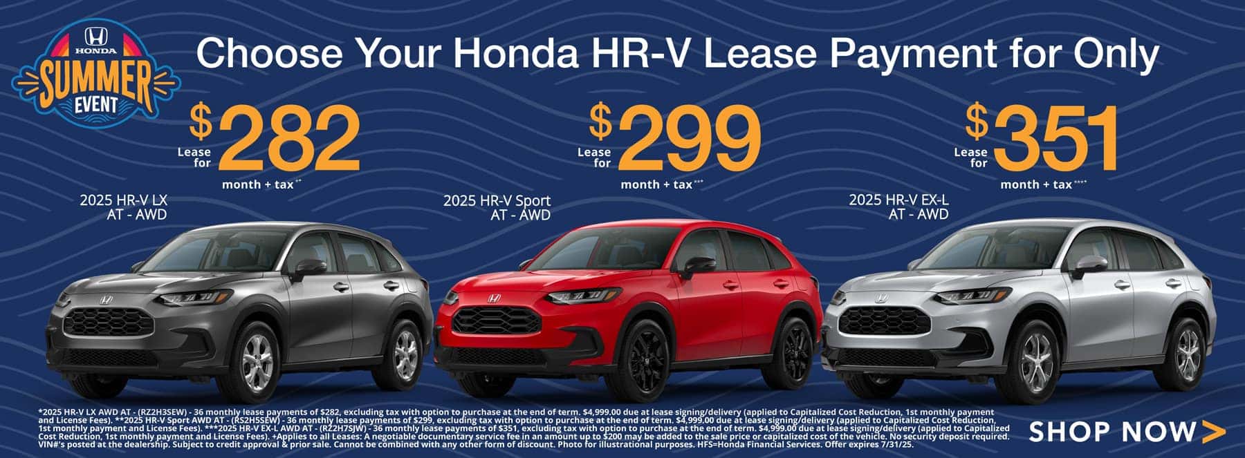 2025 HR-V Lease Specials