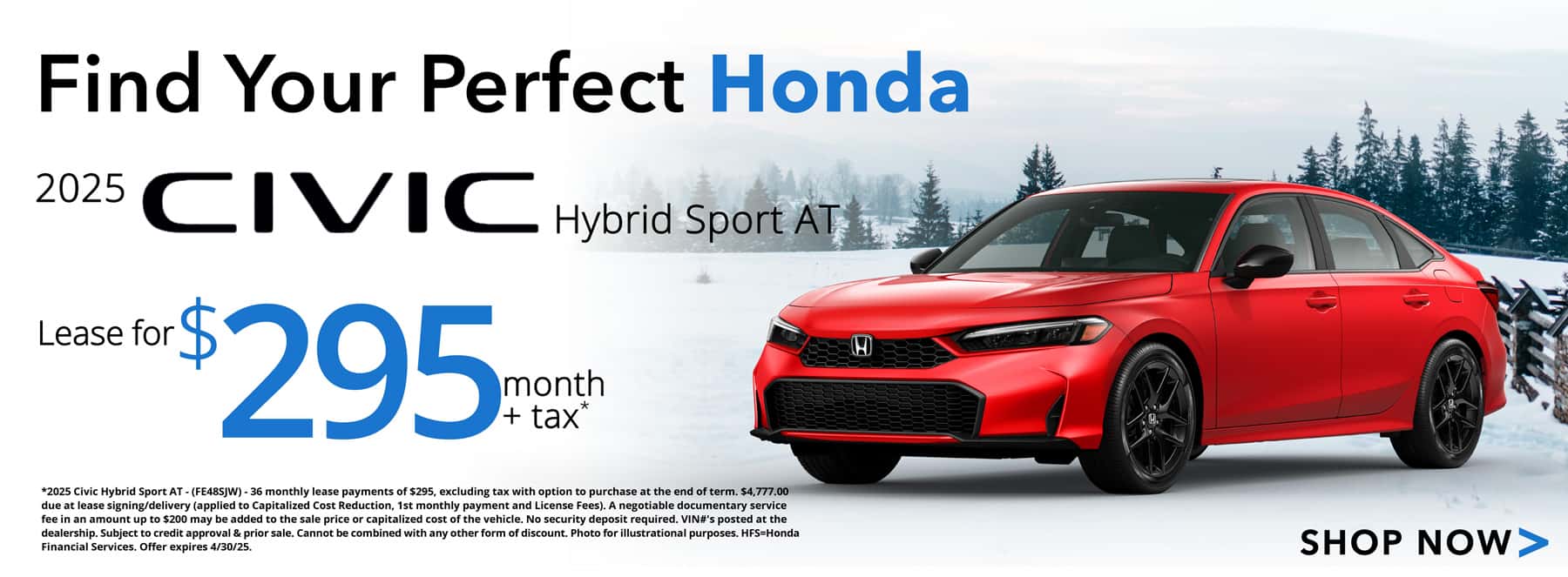 2025 Civic Hybrid Sport Lease