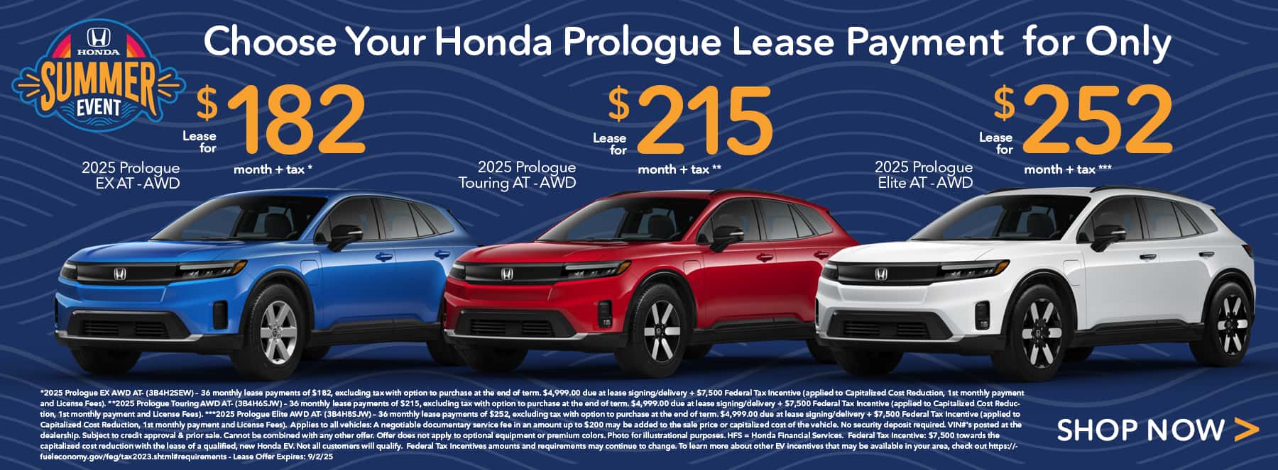 Honda Prologue Lease Offer