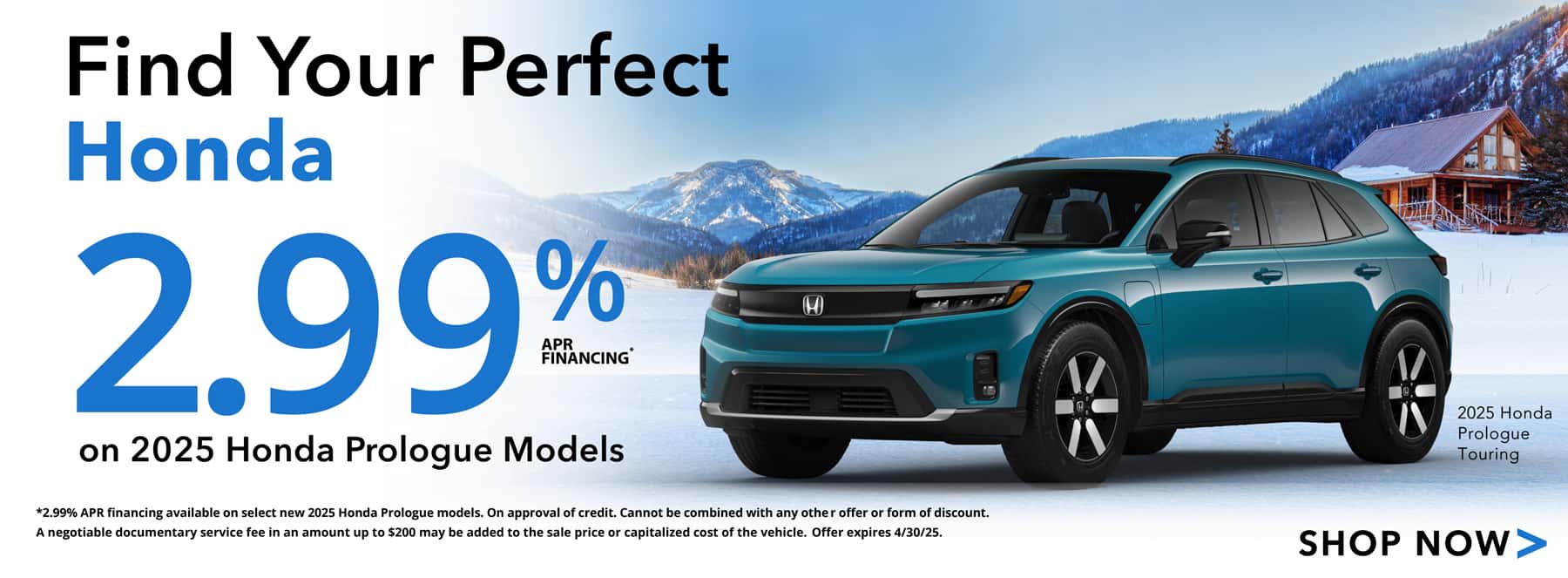2025 Honda Prologue APR Offer