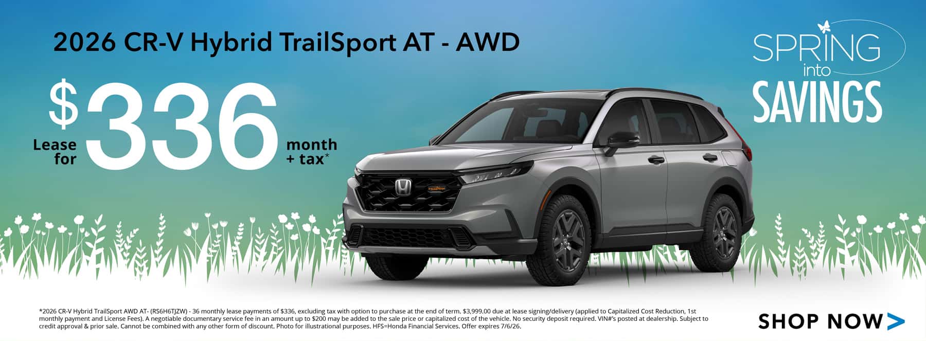2026 CR-V Hybrid Trailsport Lease Offer
