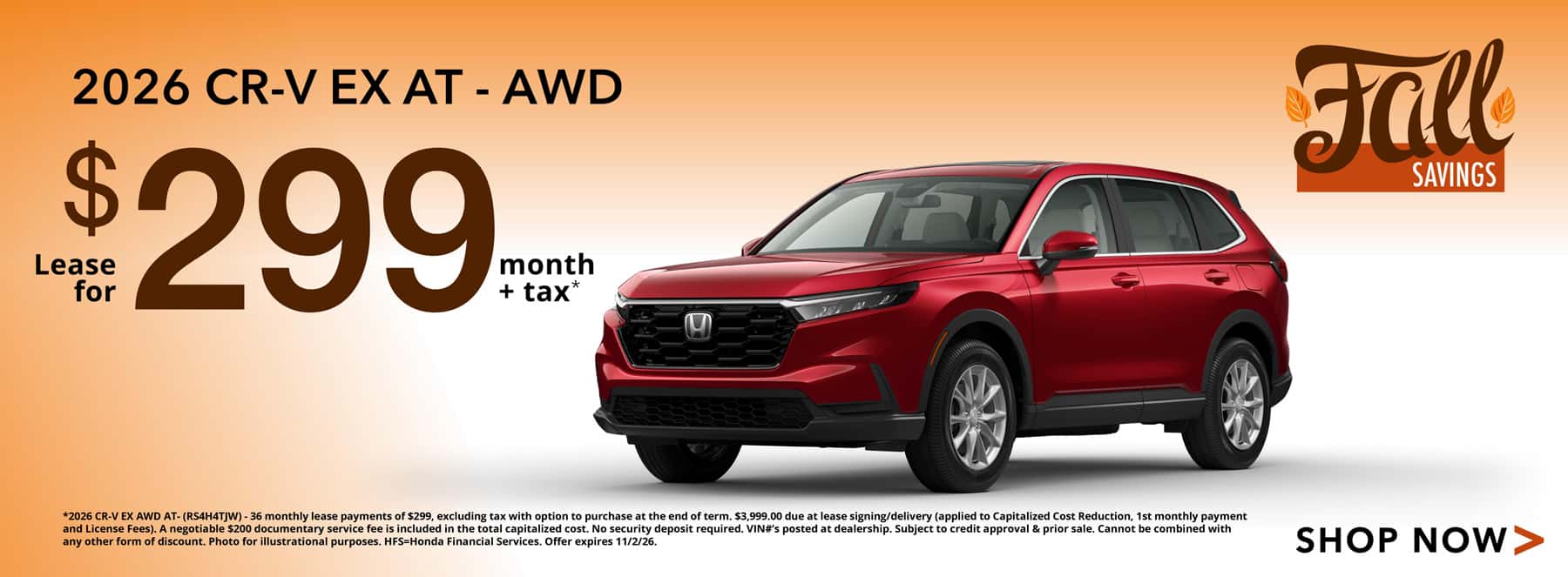 2026 Honda CR-V EX Lease Offer