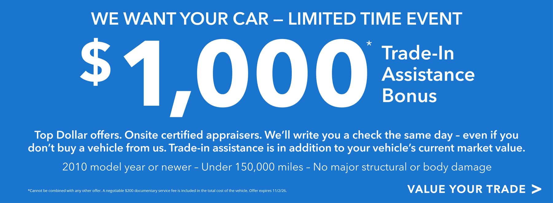 Trade-in Assistance Bonus