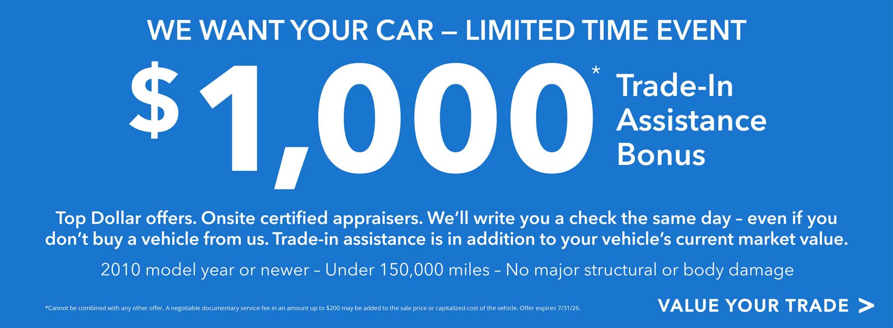 Trade-in Assistance Bonus