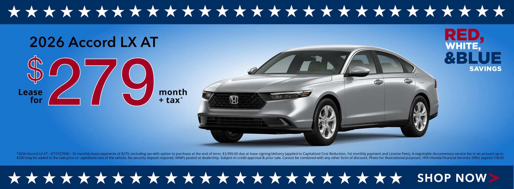 2026 Accord LX Lease Offer