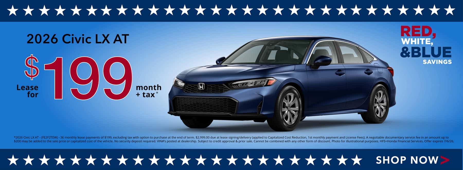 2026 Civic LX Lease