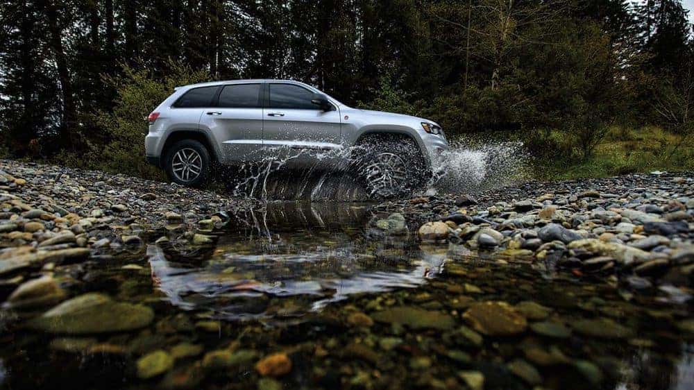 2020 Grand Cherokee driving through a stream