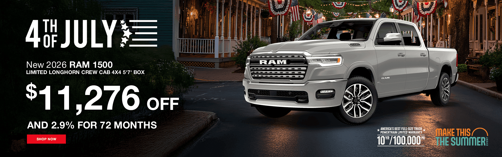 2026 RAM 1500 LIMITED LONGHORN CREW CAB 4X4 5'7' BOX