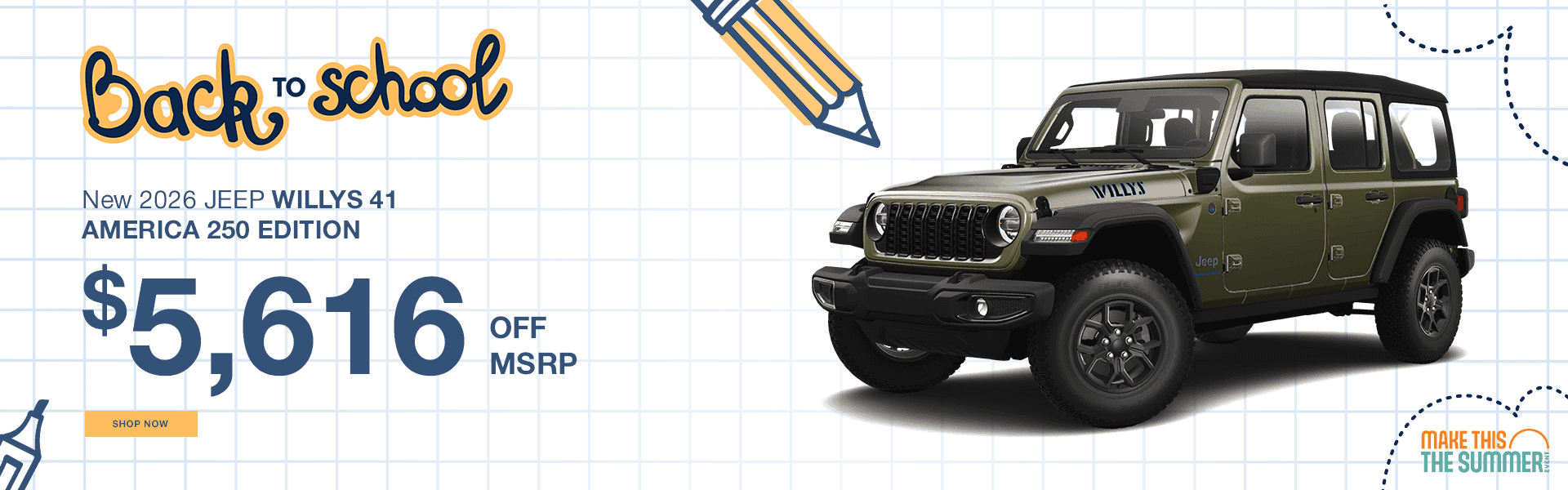 NEW 2026 JEEP WILLYS 41 AMERICA 250 EDITION