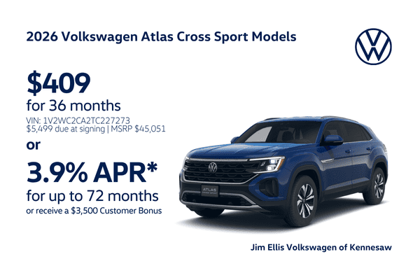 2026 Atlas Cross Sport Offers