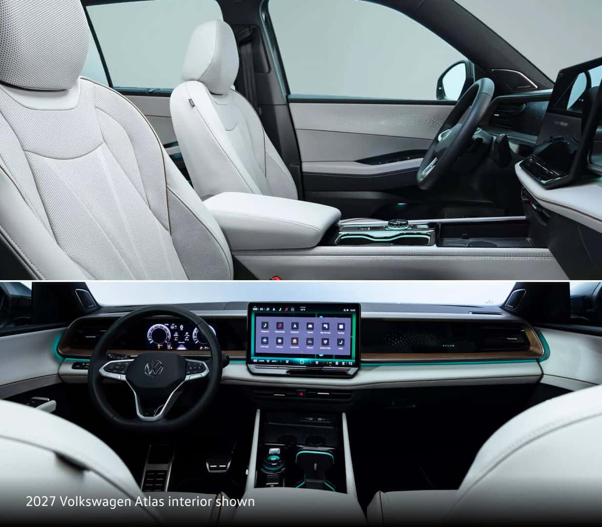 2027 Volkswagen Atlas interior shown