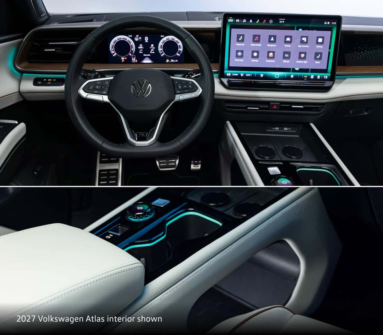 2027 Volkswagen Atlas interior shown