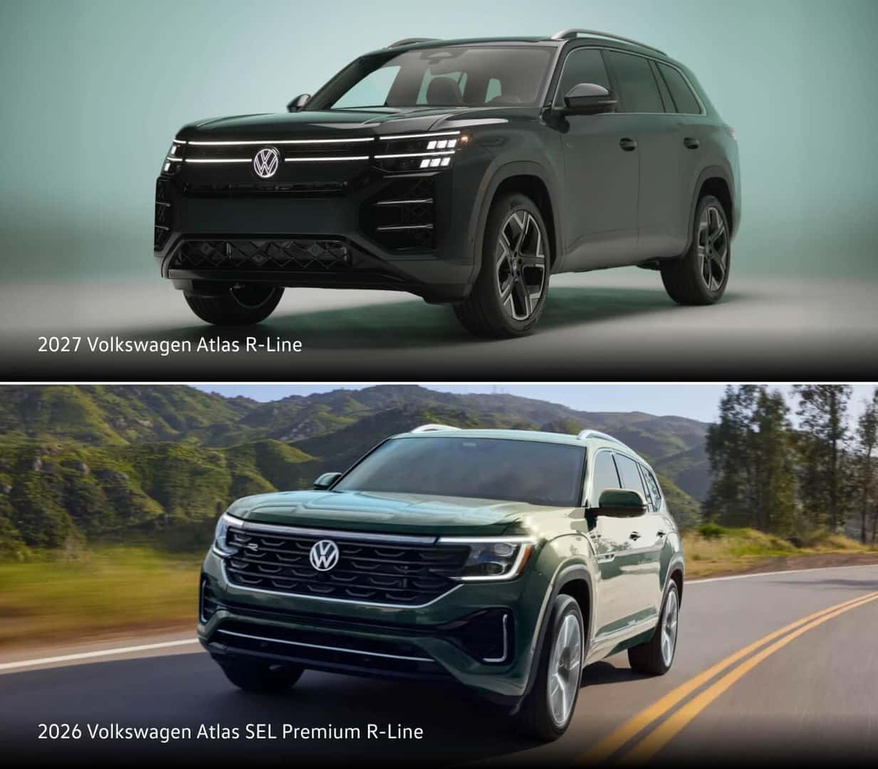 2027 Volkswagen Atlas R-Line and 2026 Volkswagen Atlas SEL Premium R-Line