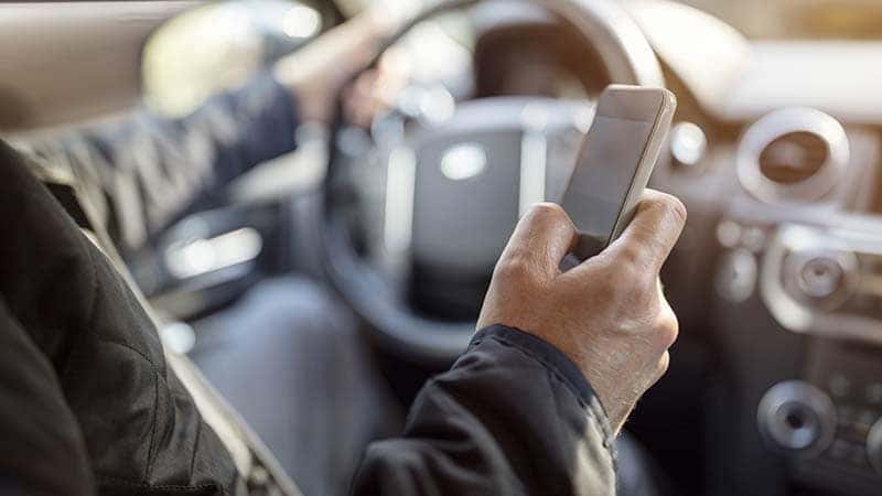 Using a phone in a car