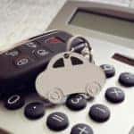 Keyring and key on a calculator