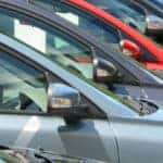 Row of Cars in Parking Lot