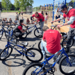 Fort Collins partnered with Wish for Wheels and provided 42 new bikes and helmets for elementary aged students at Sarah Miner Elementary.