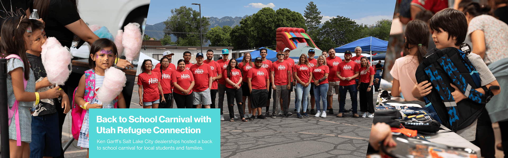 Back to School Carnival with Utah Refugee ConnectionKen Garff’s Salt Lake City dealerships hosted a back to school carnival for local students and families.