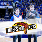 Lucky fan wins 2025 Volkswagen Tiguan during "Ken Garff Threes for Keys" at the BYU vs. Utah game on January 24