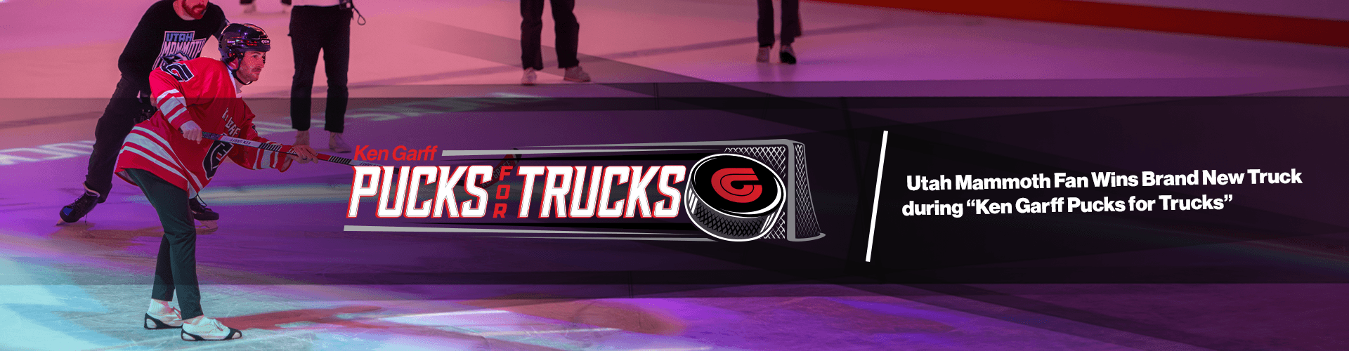 Utah Mammoth Fan Wins BRAND-NEW TRUCK during tonight’s “Ken Garff Pucks for Trucks”