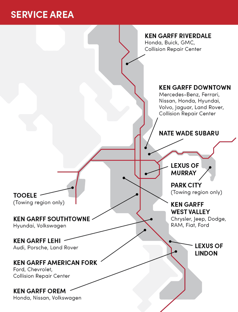 Map of all Garffcare locations