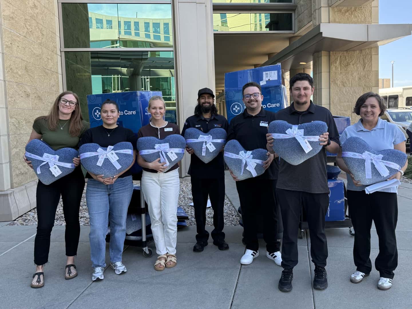 Nate Wade Subaru Employees Deliver Blankets to Patients at Huntsman Cancer Center