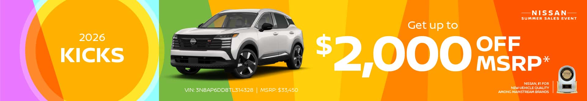 2026 KICKS : Get Up to $2,000 off MSRP