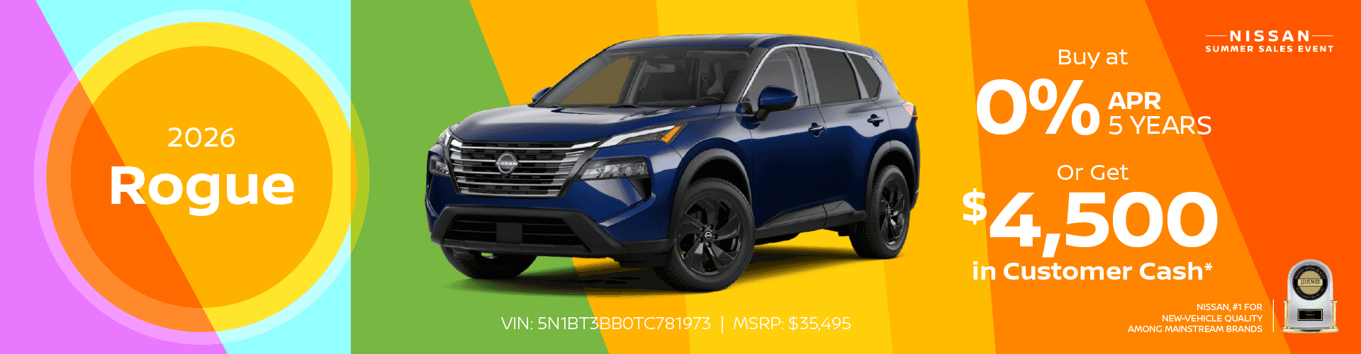 2026 ROGUE SV AWD: Lease for $358 per month for 36 months with $2,128 due at signing