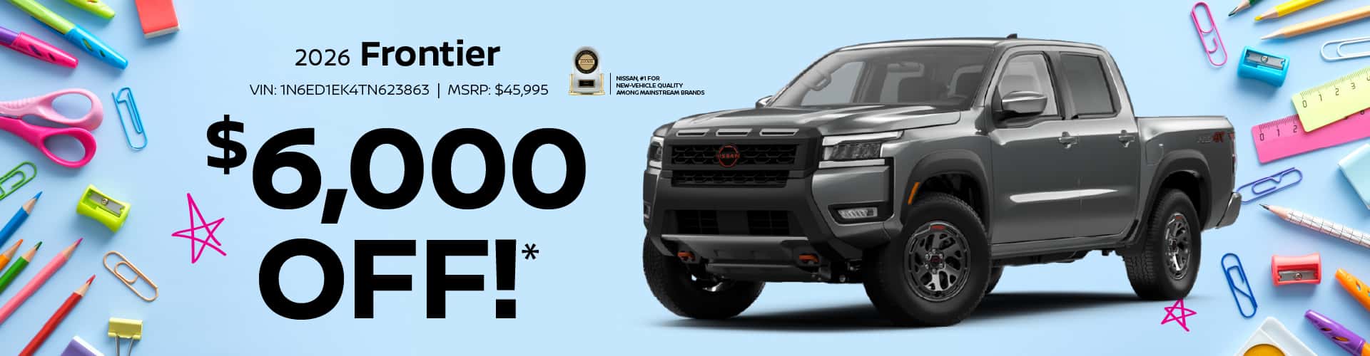 2026 Frontier : $6,000 off!*