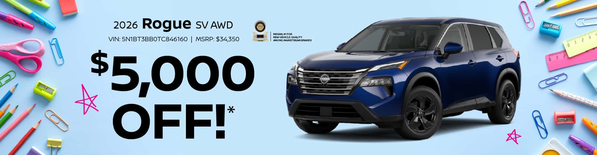 2026 Rogue SV AWD : $5,000 off!*