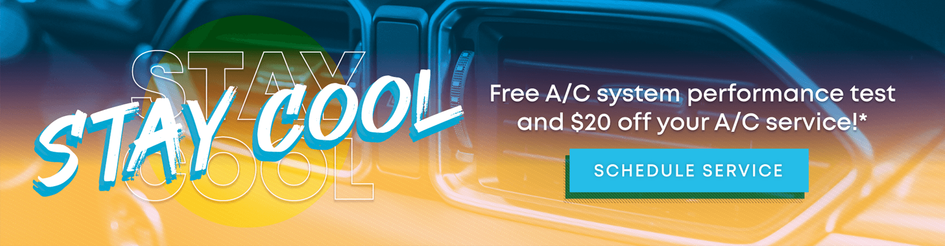 Stay Cool – Free A/C System Performance Test and $20 Off your A/C Service