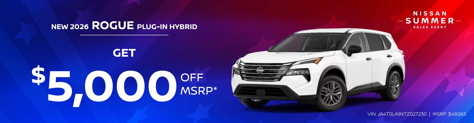 New 2026 Rogue Plug-In Hybrid : Get $5,000 off MSRP