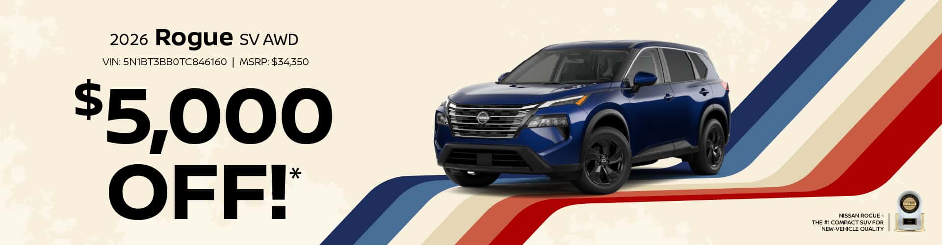 2026 Rogue SV AWD : $5,000 off!*
