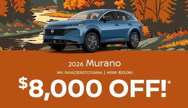 Purchase a new 2026 Nissan Murano and get $8,000 off