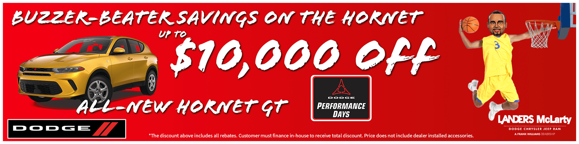 10000 off Hornet for March