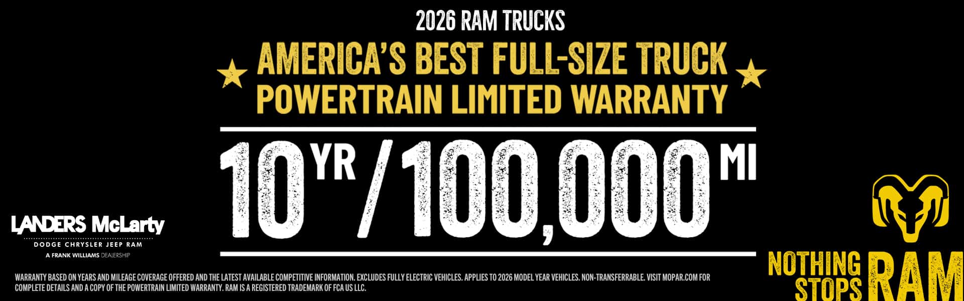 Ram 1500 Warranty Banner