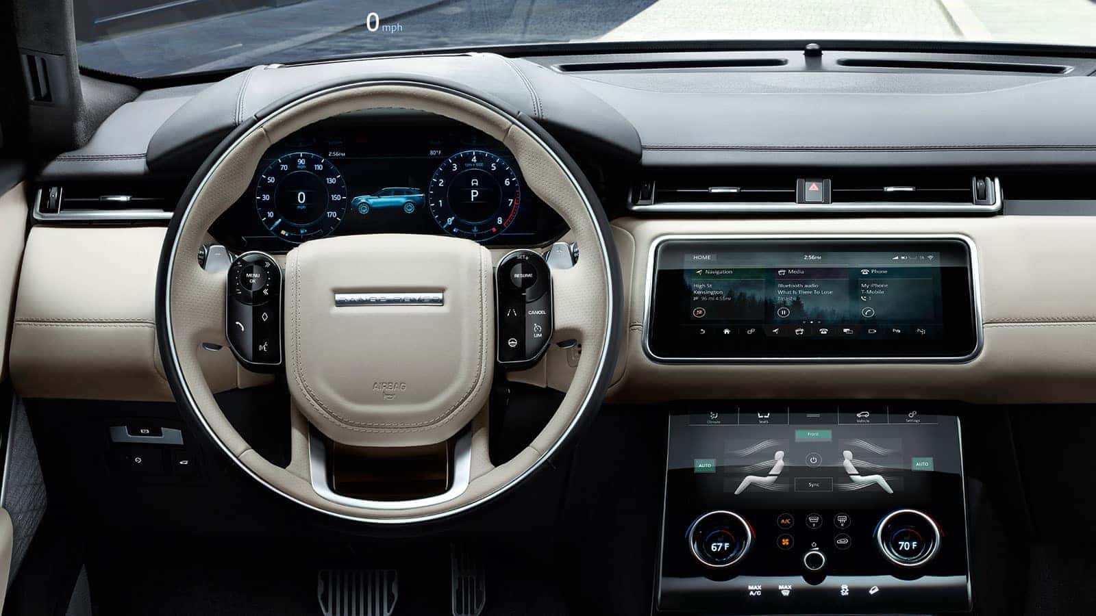 2019 Range Rover Velar Interior Features Dimensions